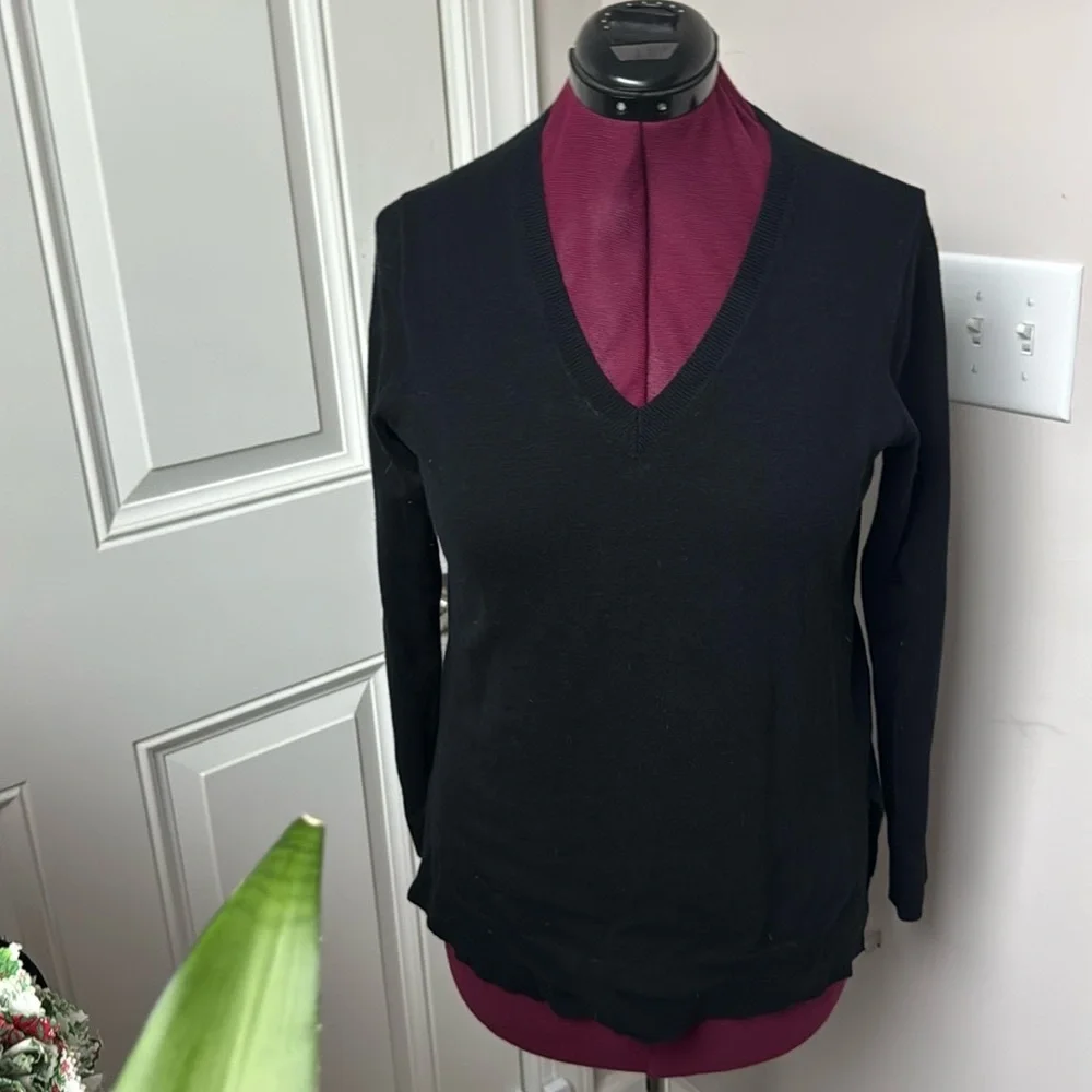 J. Crew Reimagined Black pullover v neck Sweater